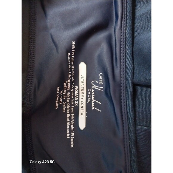 Cafe Marrakesh Women's 3X Tummy Control Leggings Blue - Picture 5 of 5